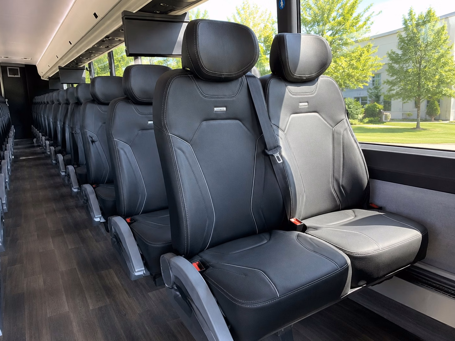 56 passenger charter bus interior
