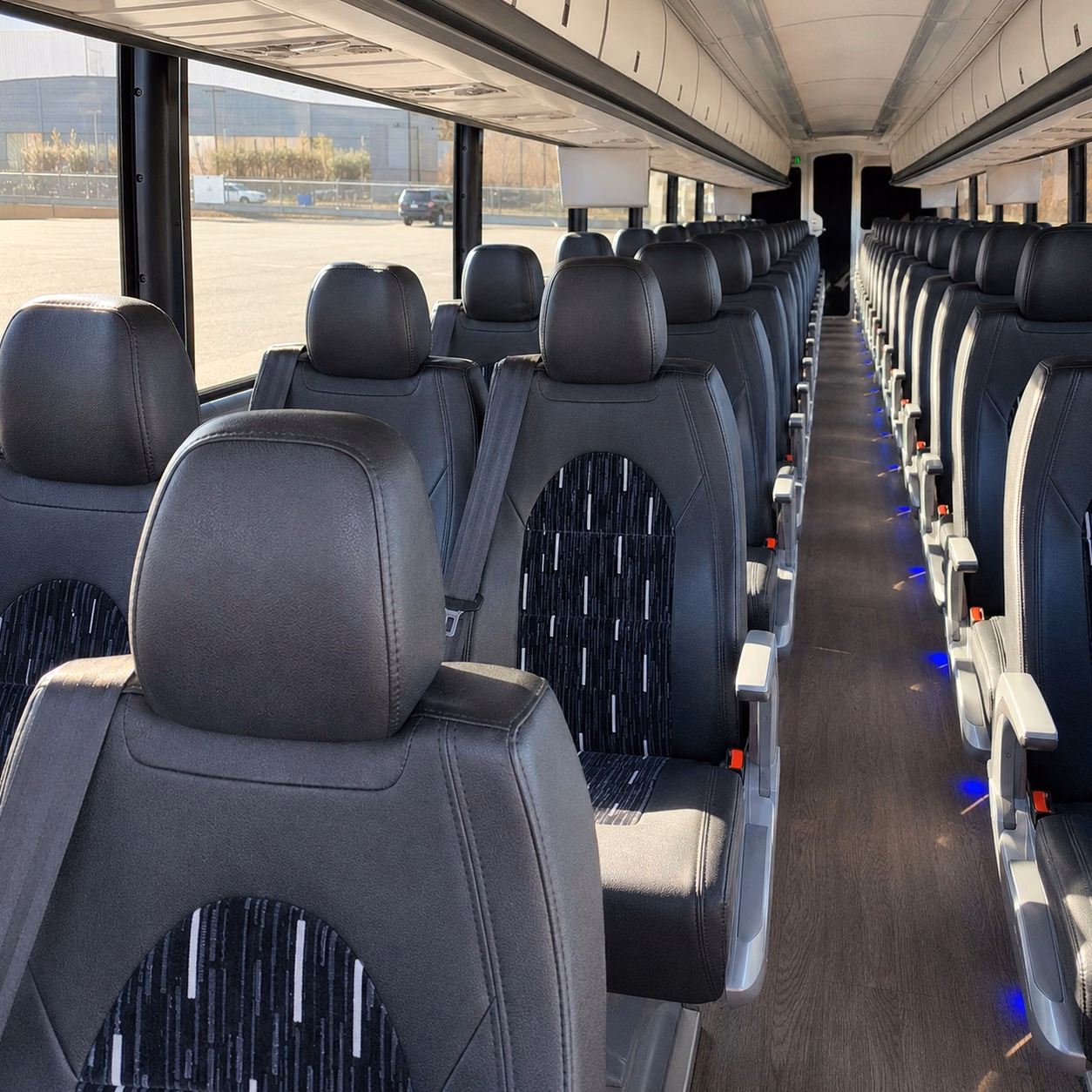 greensboro charter bus rental interior